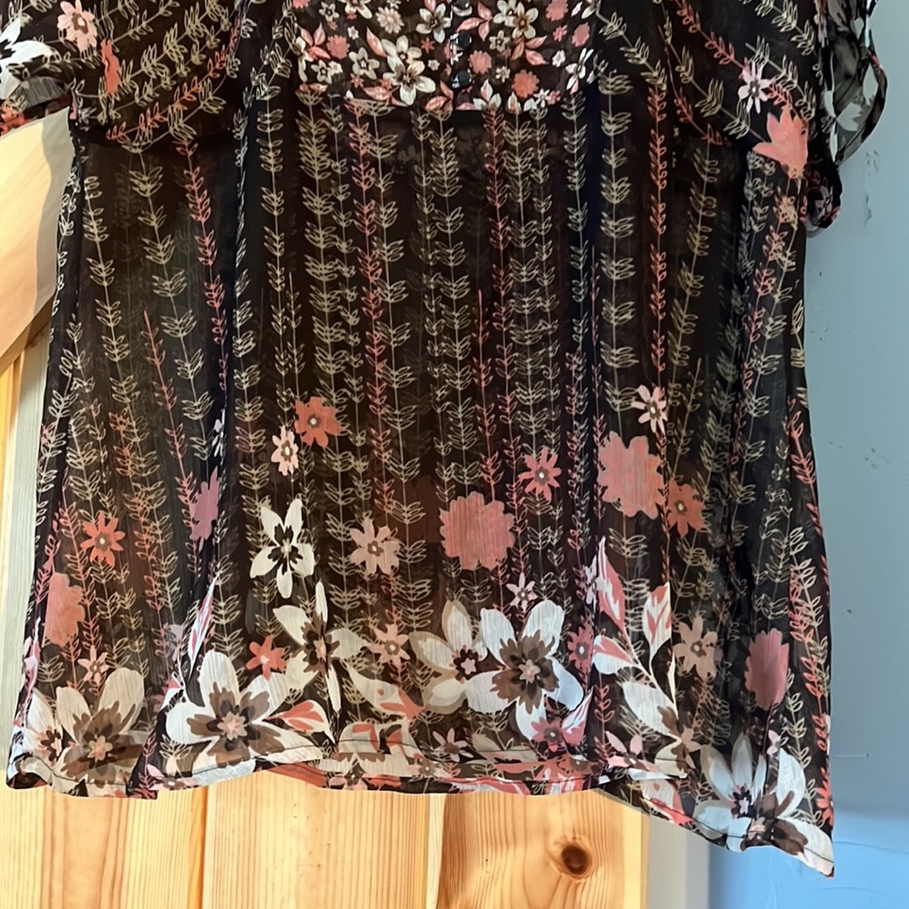APT 9 Flowy Floral Boho Blouse, Size L - Picture 9 of 10